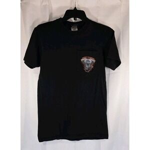 Harley Davidson Short Sleeve Black Tee Shirt Twin V Dallas Texas ‎ Size Small